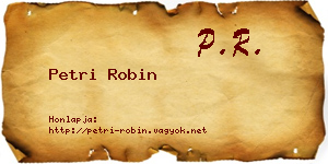 Petri Robin névjegykártya
